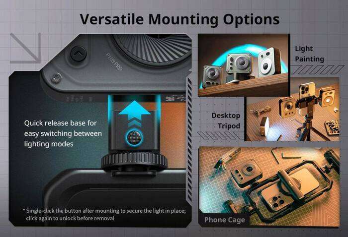 SmallRig  4660 Vibe P96 Pro mini LED Video Light Black | Mini LED světlo s nastavitelnou teplotou