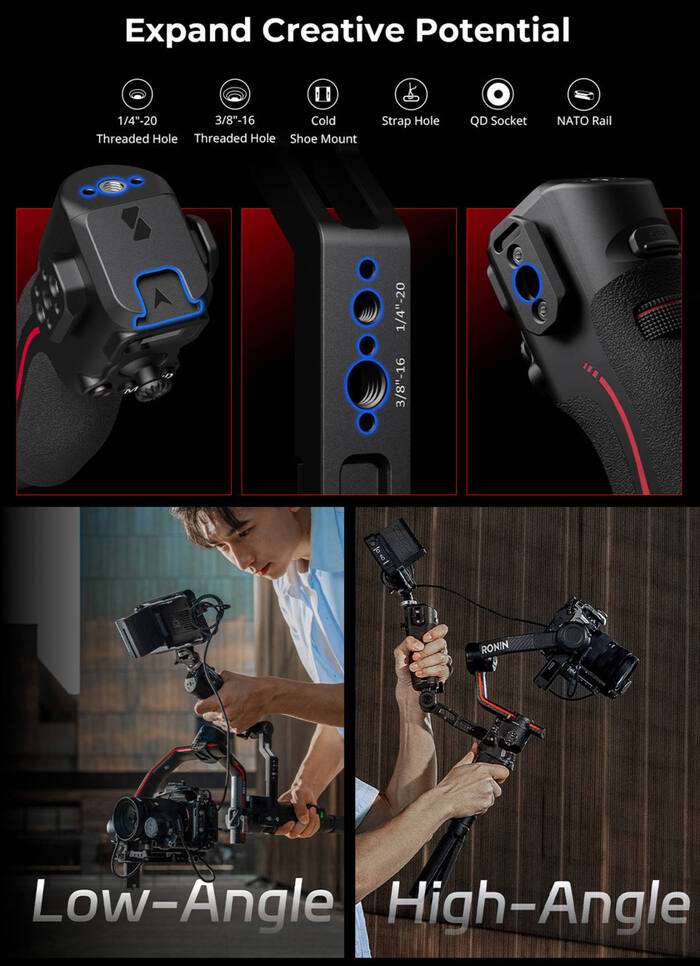 SmallRig  4327 Focus Control Dual Handle for DJI RS Series | duální rukojeť pro gimbal