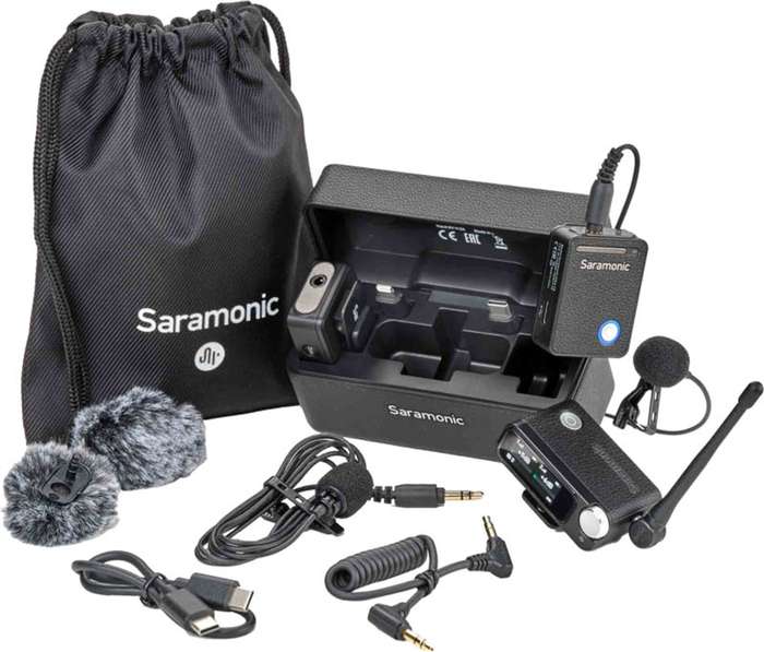 Saramonic  Ultra Black including Lavalier Mics  |2xTX + RX+ 2x klopák | Bezdrátové mikrofony 32 bit