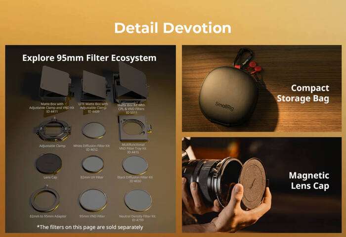 SmallRig 4781 82mm UV & VND Filter Kit | Set magnetických filtrů