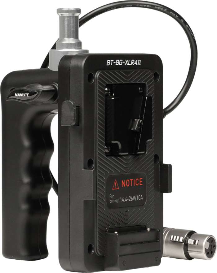 Nanlite  V-Mount držák baterie s 4-Pin XLR | Forza 150/B  FC-120B  |   BT-BG-XLR4II