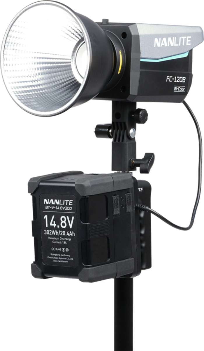 Nanlite  V-Mount držák baterie s 4-Pin XLR | Forza 150/B  FC-120B  |   BT-BG-XLR4II