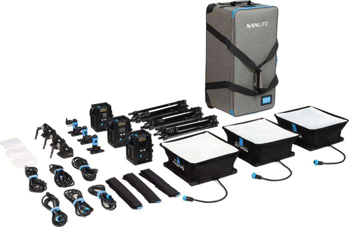 3x Nanlite  PavoSlim 60B LED Panel se stativy a kufrem