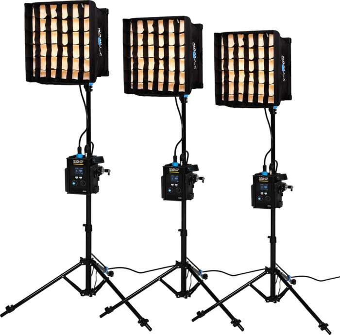 3x Nanlite  PavoSlim 60B LED Panel se stativy a kufrem