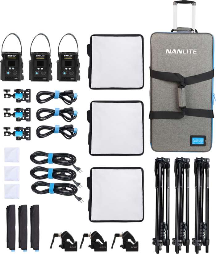 3x Nanlite  PavoSlim 60B LED Panel se stativy a kufrem