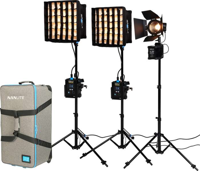 2x Nanlite  PavoSlim 60B & Forza 60B II  se stativy a kufrem