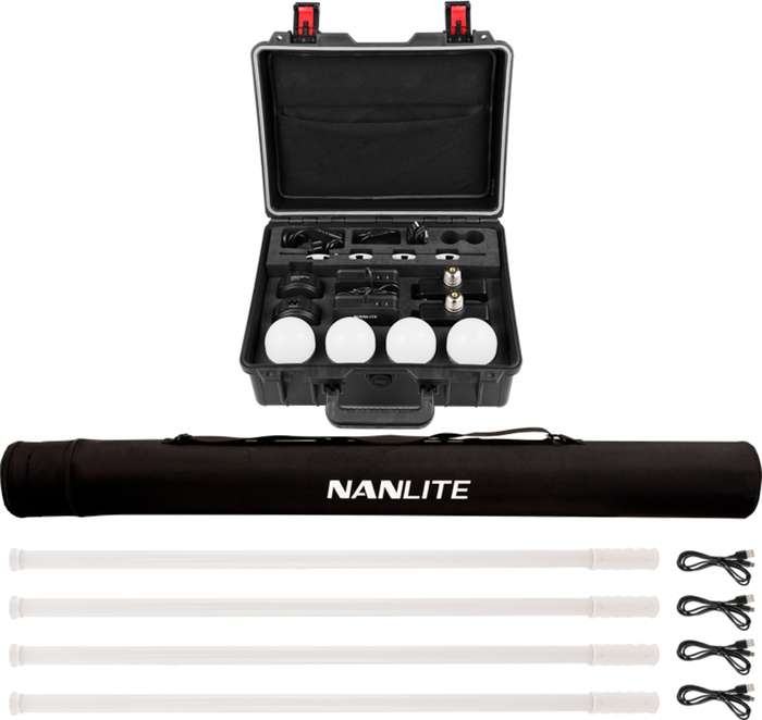 4x Nanlite  Kit Nanlite Pavotube T8-7X & 4x Pavobulb 10C 1 |  RGBWW trubice a žárovka