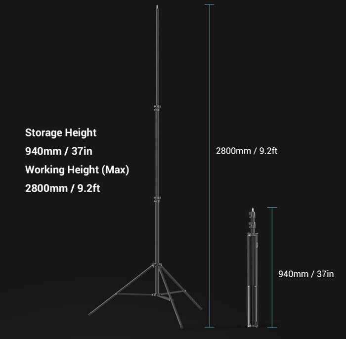 SmallRig  3736 RA-S280 Light Stand Air Cushioned | Světelný stativ