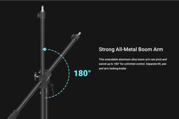SmallRig  3737 RA-S280 Light Stand Air Cushioned with Arm |  Světelný boom stativ