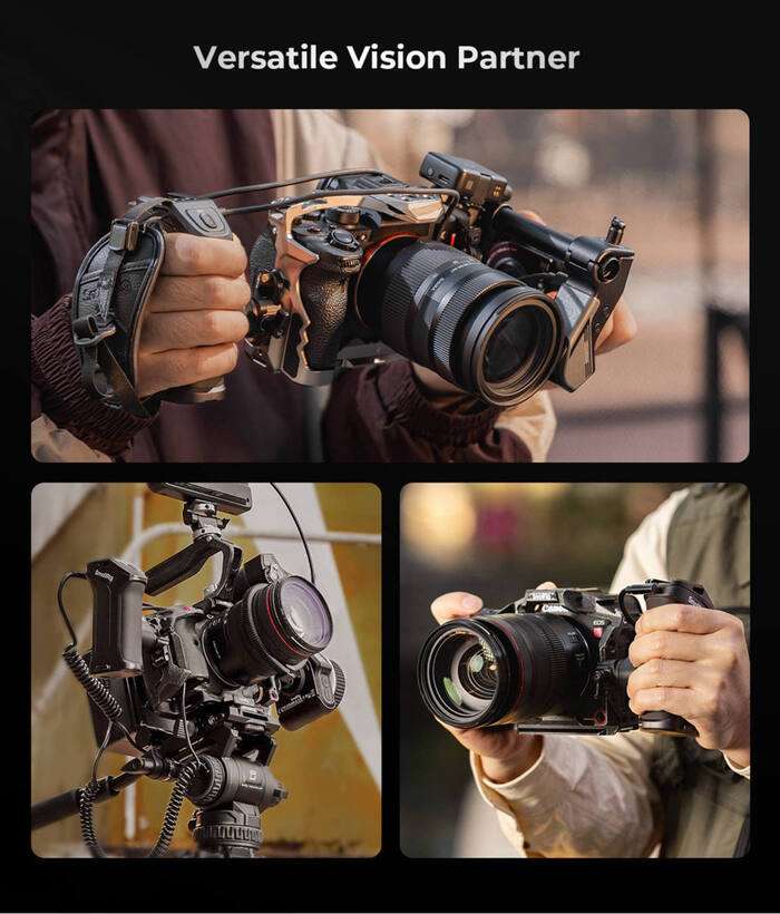 SmallRig  5235 Rotating Side Handle with Trigger REC for Selected Canon / Blackmagic Design Cameras | rukojeť s ovládáním a nabíjením