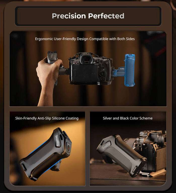 SmallRig  5235 Rotating Side Handle with Trigger REC for Selected Canon / Blackmagic Design Cameras | rukojeť s ovládáním a nabíjením