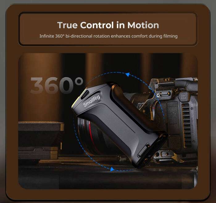 SmallRig  3893 Rotating Side Handle with Trigger REC for Selected Sony Mirrorless Cameras | rukojeť s ovládáním a nebíjením