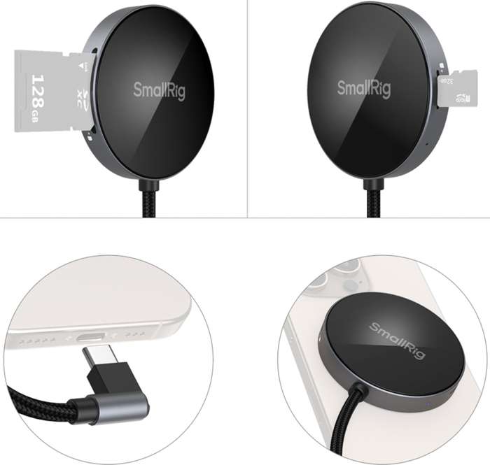 SmallRig  4870 Card Reader SD4.0 |  Rychlá čtečka SD a micro SD karet s magsafe