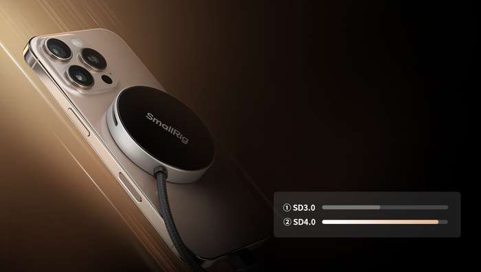 SmallRig  4870 Card Reader SD4.0 |  Rychlá čtečka SD a micro SD karet s magsafe