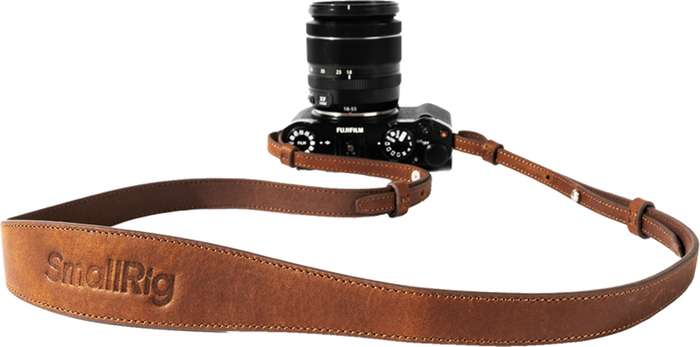 SmallRig  5209 Universal Leather Camera Shoulder Strap Brown | hnědý  klasický kožený popruh