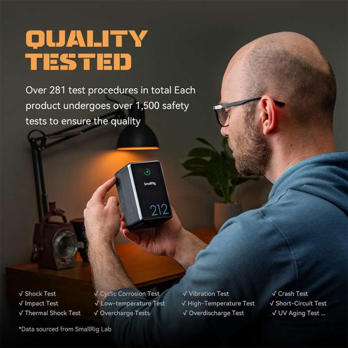 SmallRig 4293 x Caleb Pike VB212 mini V Mount Battery