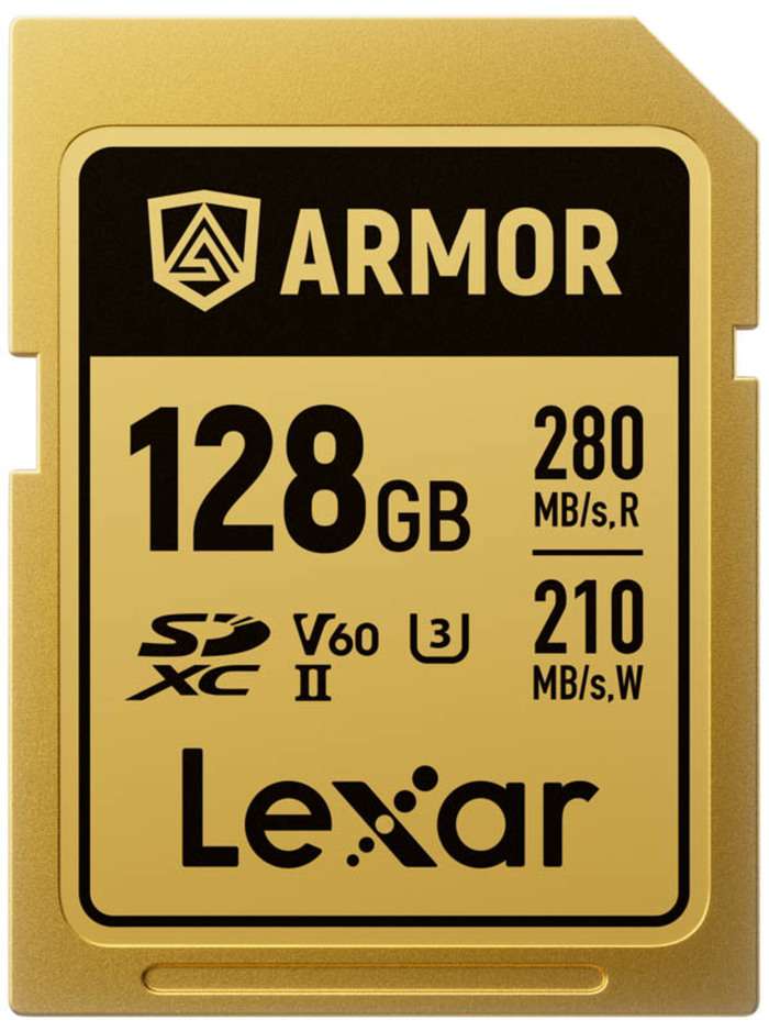 Lexar SDXC ARMOR Gold UHS-II U3, Stainless Steel, IP68 R280/W210 (V60) 128GB