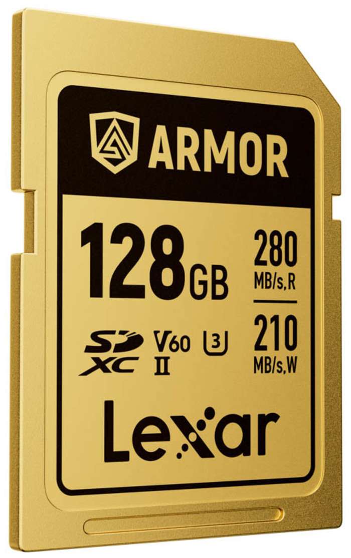 Lexar SDXC ARMOR Gold UHS-II U3, Stainless Steel, IP68 R280/W210 (V60) 128GB