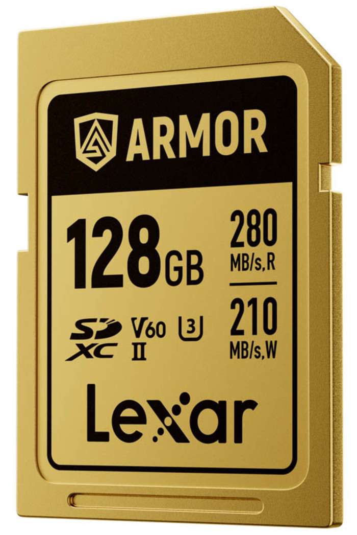 Lexar SDXC ARMOR Gold UHS-II U3, Stainless Steel, IP68 R280/W210 (V60) 128GB