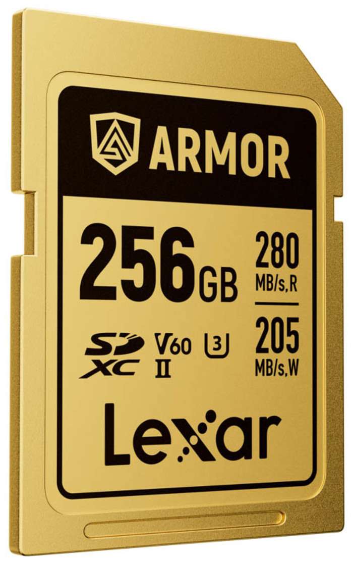 Lexar SDXC ARMOR Gold UHS-II U3, Stainless Steel, IP68 R280/W210 (V60) 256GB