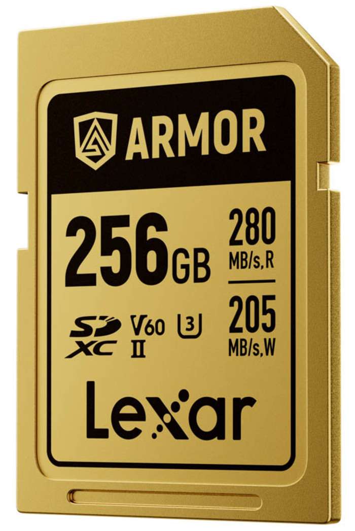 Lexar SDXC ARMOR Gold UHS-II U3, Stainless Steel, IP68 R280/W210 (V60) 256GB
