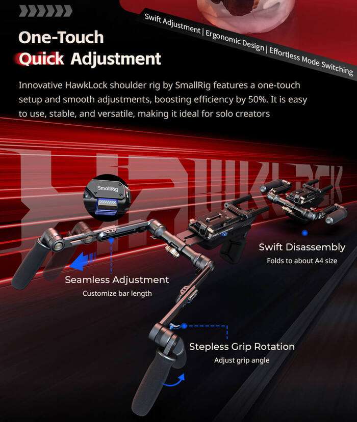 SmallRig  4181 HawkLock Shoulder Rig Pro SR007  | Ramenn9 podpora