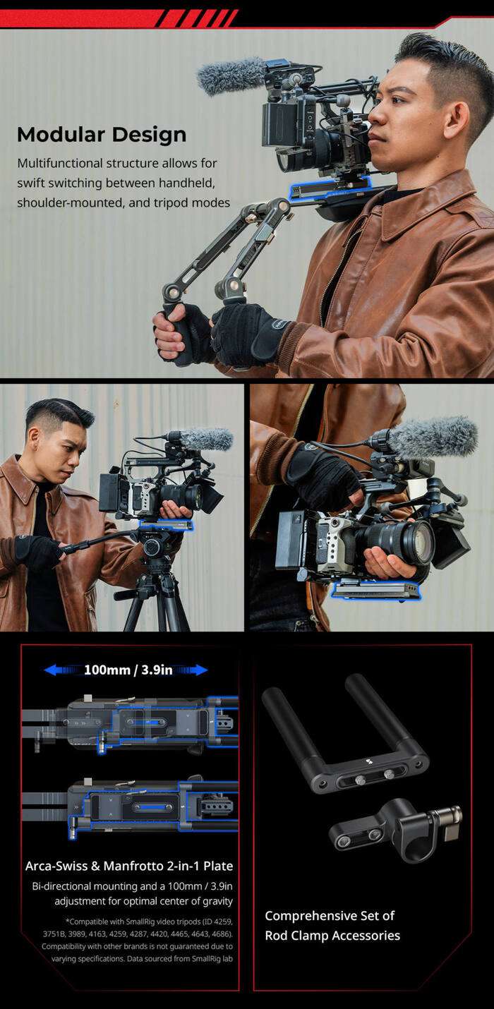 SmallRig  4181 HawkLock Shoulder Rig Pro SR007  | Ramenn9 podpora