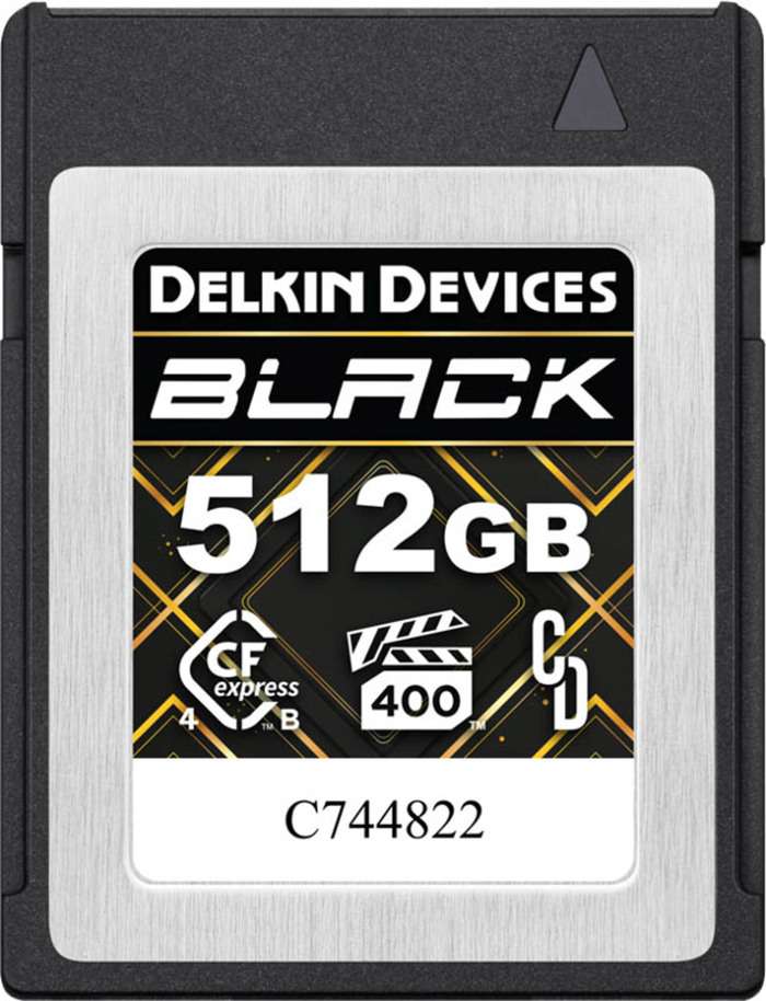 Delkin CFexpress 4.0 BLACK |  R3600/W3200 (VPG400) 512GB | CFexpress B karta