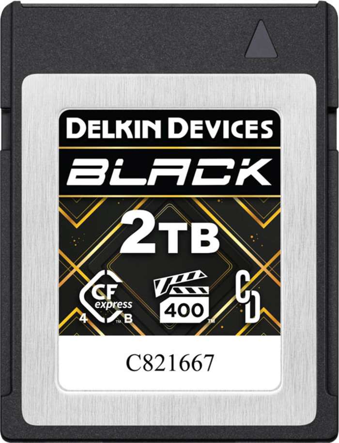 Delkin CFexpress 4.0 BLACK |  R3700/W3220 (VPG400) 2TB | CFexpress B karta
