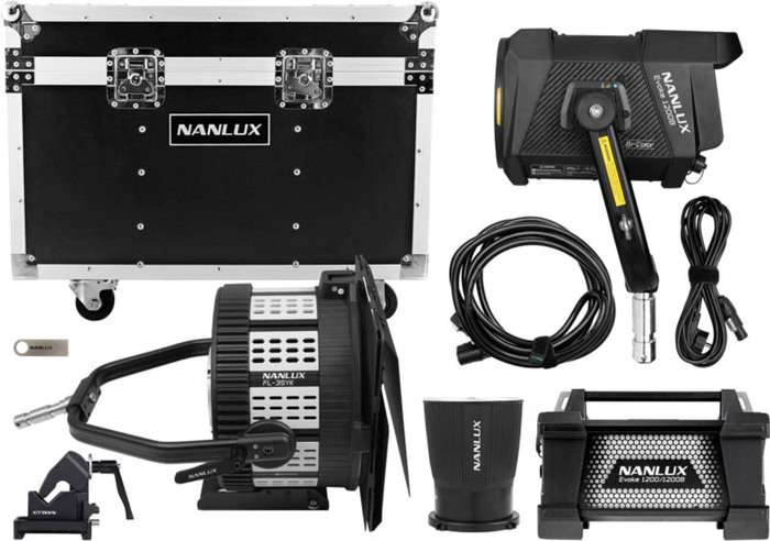 NanLux Evoke 1200B LED bodové světlo s fresnelkou FL-35YK a kufrem do letadla | Bi-Color Světlo