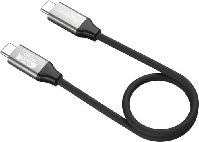 Smallrig 5073 USB-C Data Cable (Straight to Straight, 35cm (40Gbps + 240W + 8K)