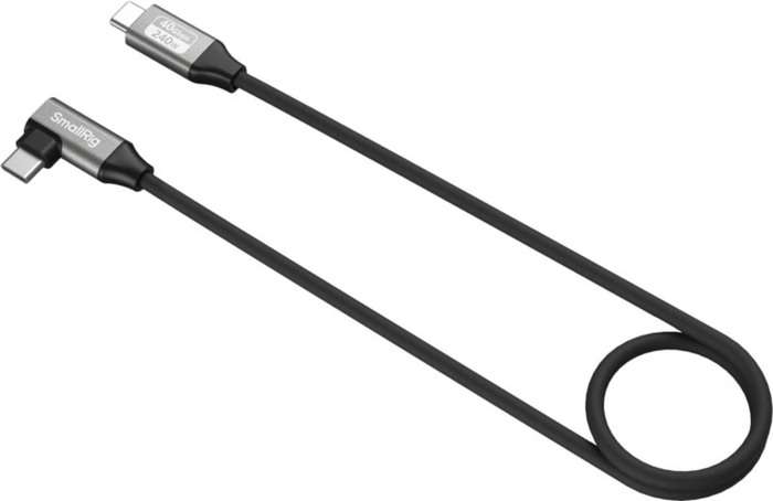 Smallrig 5076 USB-C Data Cable (Straight to Angled, 60cm (40Gbps + 240W + 8K)