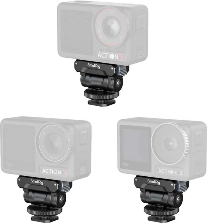 Smallrig 5436 Quick Release Support for DJI Osmo Action 5 Pro / 4 / 3 with Cold Shoe Adapter