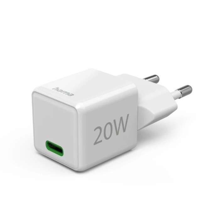 Hama rychlá USB nabíječka, USB-C PD/QC 20 W, super-mini