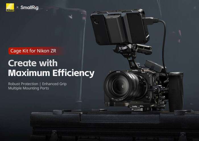 SmallRig  5466 L-Shaped Mount Plate with Silicone Handle for Nikon ZR | L-plate