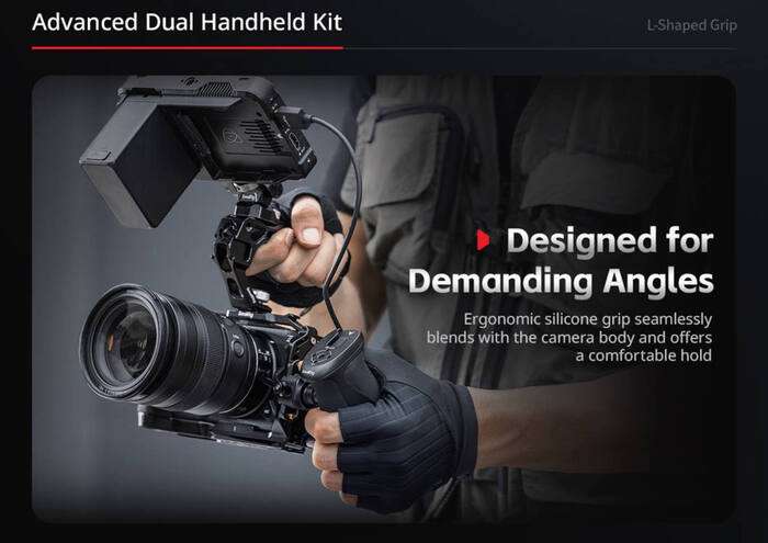 SmallRig  5466 L-Shaped Mount Plate with Silicone Handle for Nikon ZR | L-plate