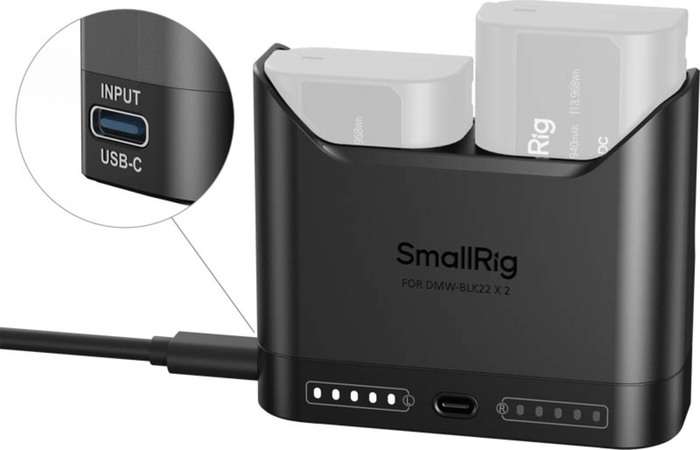 Smallrig 5492 Camera Battery Charger for DMW-BLK22 | Duální nabíječka pro Panasonic BLK22