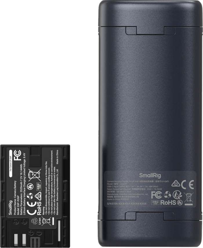 SmallRig  5695 Portable Charger Case Kit for LP-E6P Camera Batteries |  Duální nabíječka + 2 x baterie