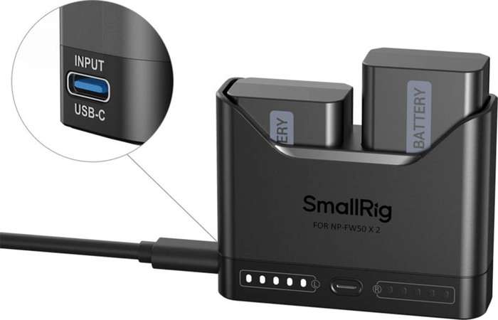 Smallrig 5488 Turbo Charging Kit for NP-FW50 Camera Batteries | Duální nabíječka + 2x baterie