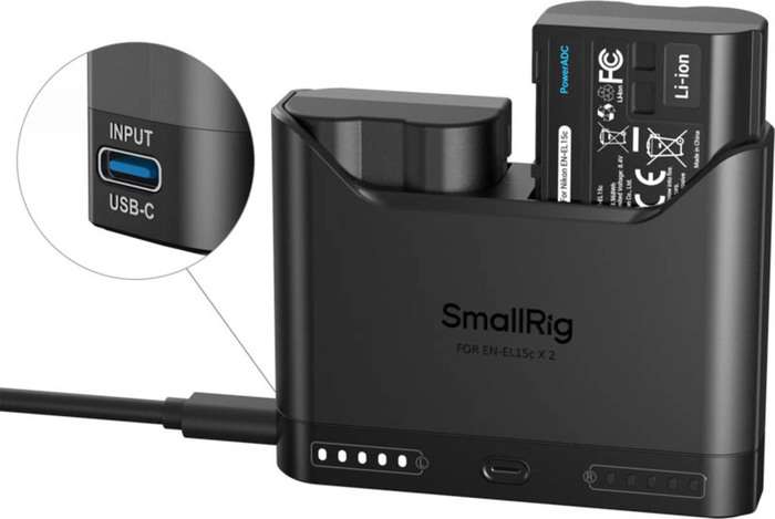 Smallrig 5486 Turbo Charging Kit for EN-EL15c Camera Batteries | Duální nabíječka + 2x baterie