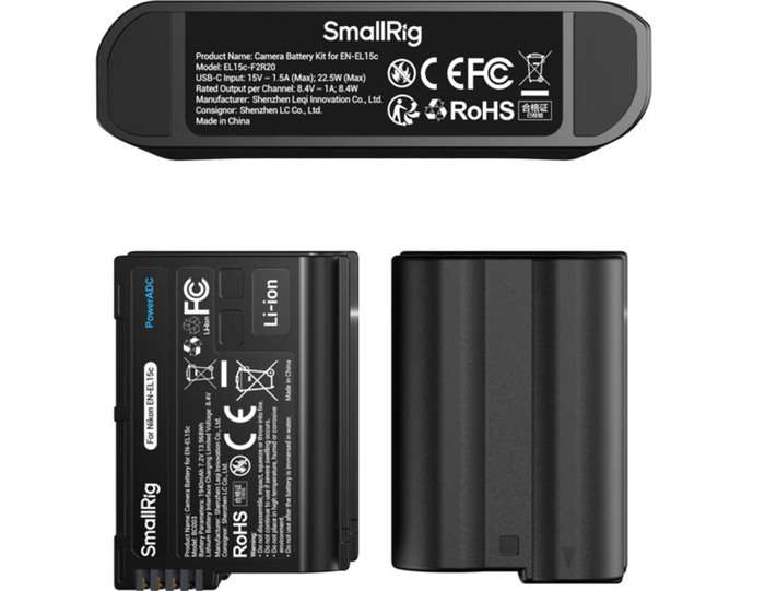 Smallrig 5486 Turbo Charging Kit for EN-EL15c Camera Batteries | Duální nabíječka + 2x baterie