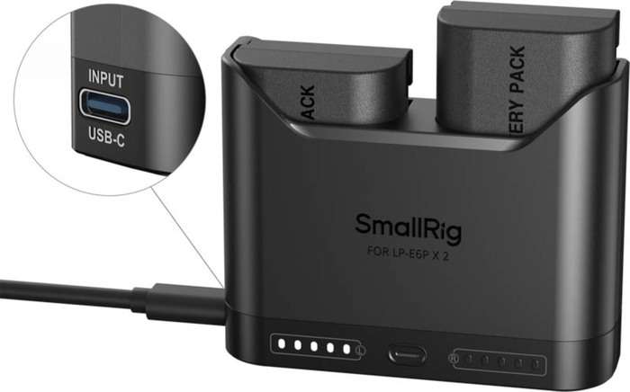 Smallrig 5485 Turbo Charging Kit for LP-E6P Camera Batteries | Duální nabíječka + 2x baterie