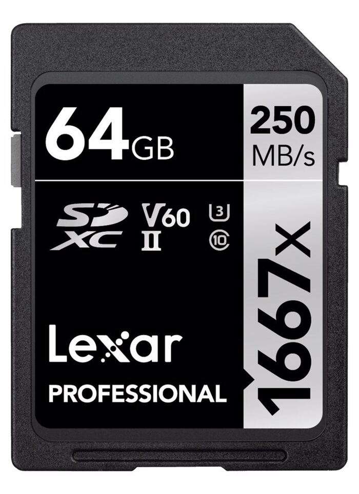 Lexar Pro 1667x SDXC UHS-II U3 64 GB R250/W120