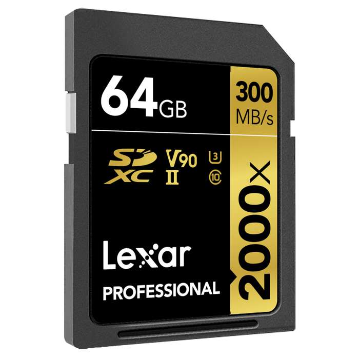 Lexar Pro 2000X SDHC/SDXC UHS-II U3   64 GB R300/W260