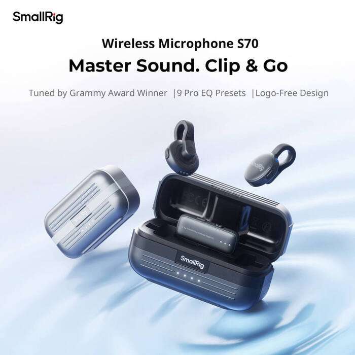 SmallRig  5717 S70-C2 Wireless Microphone with USB-C Adapter for Phones (Black) | 2 x bezdrátový mikrofon