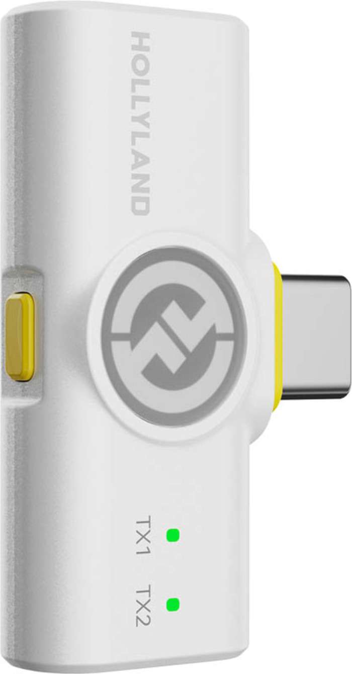 Hollyland Lark M2 USB-C - Wireless Lavalier Microphone with USB-C Plug (Duo - Ivory White) | Bezdrátový klopový mikrofon