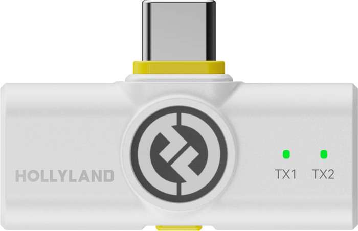 Hollyland Lark M2 USB-C - Wireless Lavalier Microphone with USB-C Plug (Duo - Ivory White) | Bezdrátový klopový mikrofon