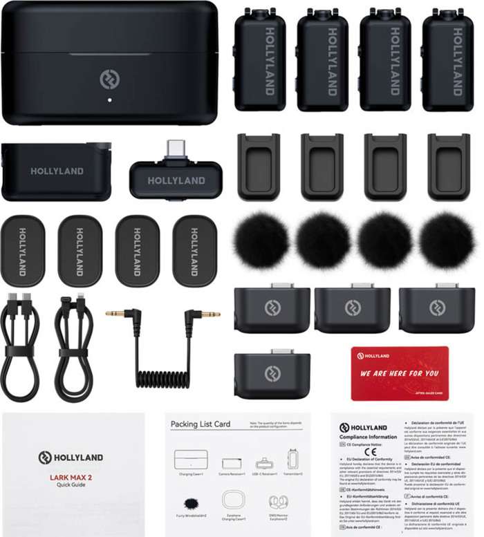 Hollyland LARK MAX 2 Combo 4-Person Version with Camera RX + USB-C RX | Bezdrátový systém pro 4 osoby