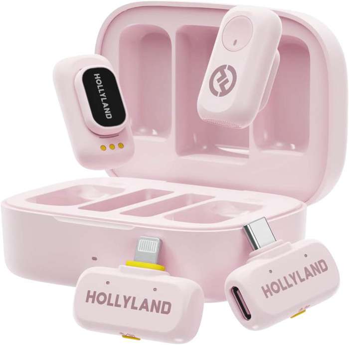 Hollyland LARK A1 Combo Cloud Pink, with USB-C+ Lightning