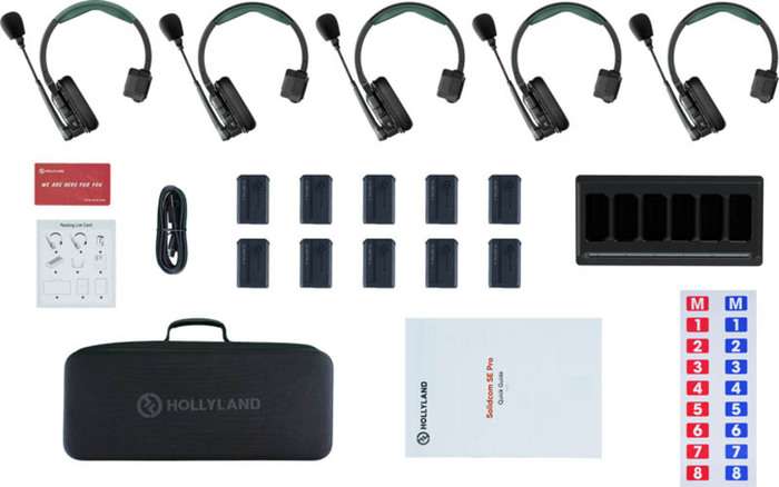 Hollyland Solidcom SE Pro- 5 Person Noise Cancelling Headset Intercom | Bezdrátový náhlavní systém